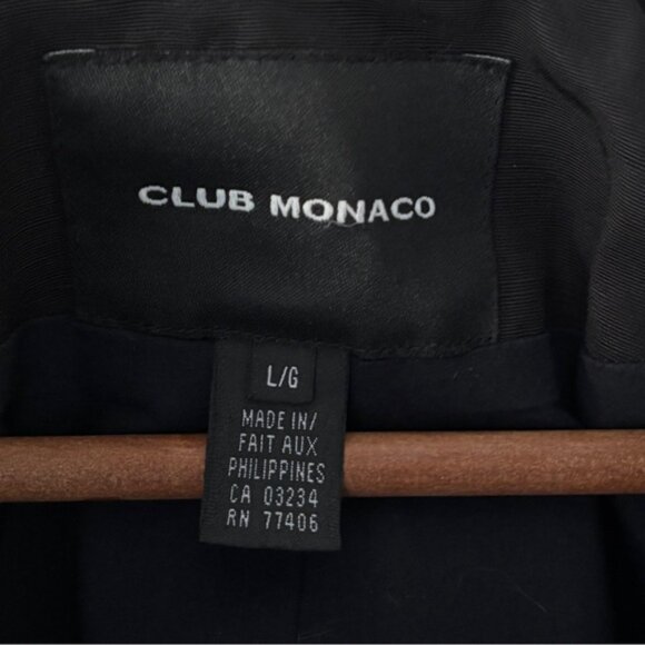 Club Monaco Women's Waxed Cotton Rain Coat Mac Size L - Picture 13 of 14